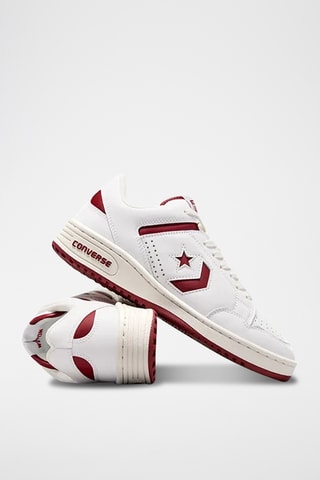 Baskets en cuir Weapon - Blanc et rouge