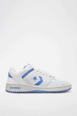 Baskets en cuir Weapon - Blanc et bleu