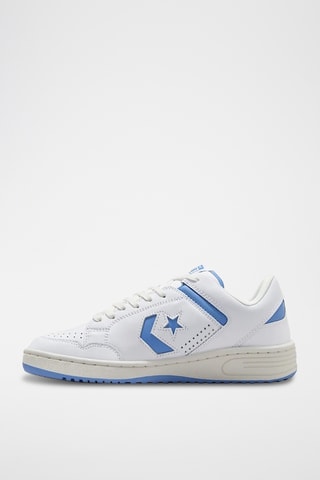 Baskets en cuir Weapon - Blanc et bleu