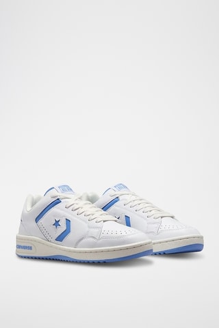 Baskets en cuir Weapon - Blanc et bleu