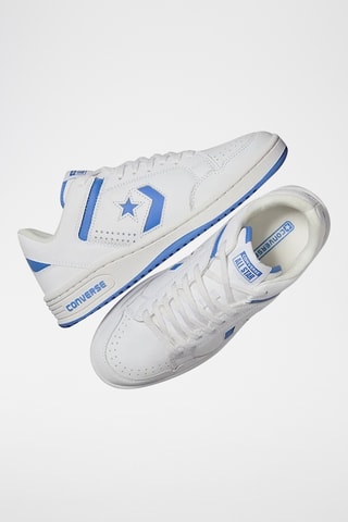 Baskets en cuir Weapon - Blanc et bleu
