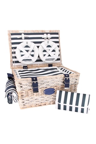 Rotan Mand Marine - 6 Personen