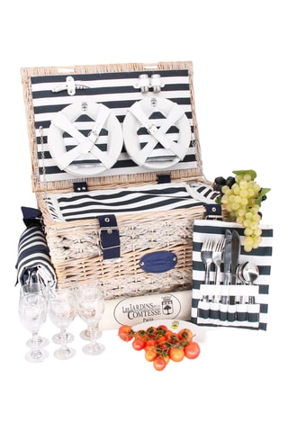 Rotan Mand Marine - 6 Personen