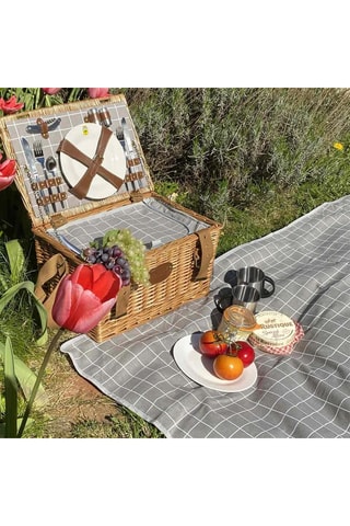 Vierkant Kleed Concorde - Grijs - 140 x 140 cm