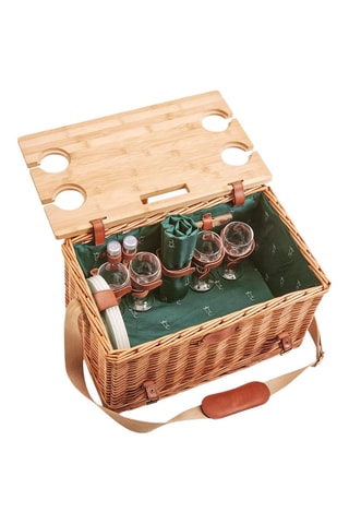 Leren Picknickmand Saint Honoré - 4 Personen