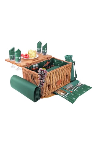 Leren Picknickmand Saint Honoré - 4 Personen
