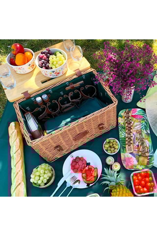 Leren Picknickmand Saint Honoré - 4 Personen