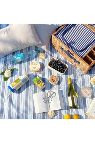 Vierkant Kleed - Blauw - 140 x 140 cm