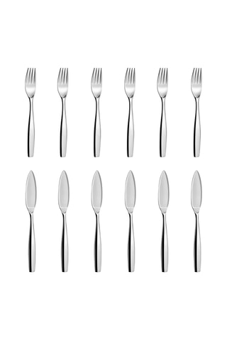 Roestvrijstalen Visbestek Wallis - 12-delig