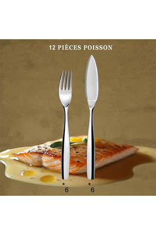 Roestvrijstalen Visbestek Wallis - 12-delig