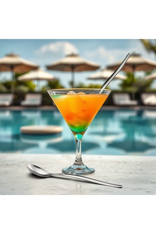 6 Roestvrijstalen Ijslepels en Mazagranlepels Jet Miroir