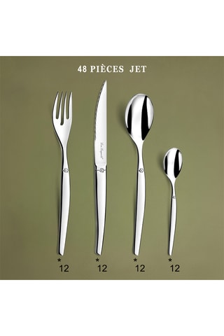 Ménagère en acier inoxydable Jet  - 48 pièces