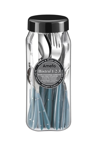 Roestvrijstalen 13/10 Bestekset 13/ 0 Bistro 1-2-3 - 24 Stuks