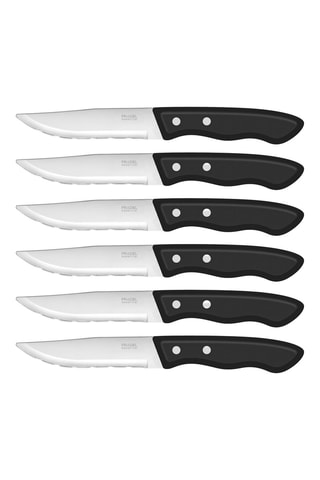 6 Roestvrijstalen Vleesmessen Trappeur - 24,5 cm