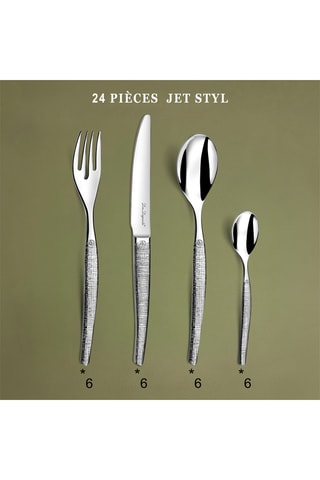 Roestvrijstalen Bestekset Jet Styl - 24-delig