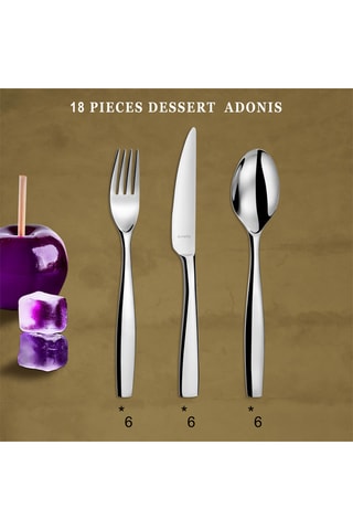 Roestvrijstalen Bestekset 18/0 Wallis - 18-delig