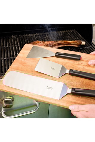 3 Roestvrijstalen Barbecuespatels Pro Flex