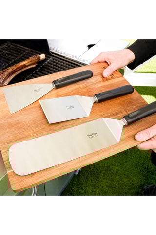3 Roestvrijstalen Barbecuespatels Pro Flex