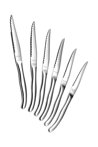 6 Roestvrijstalen Vleesmessen Virgule