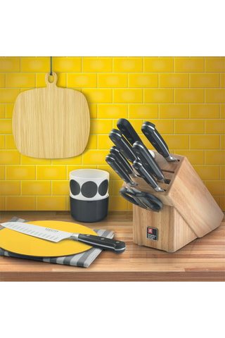 Messenblok met 9 Keukenmessen V Sabatier Love Food