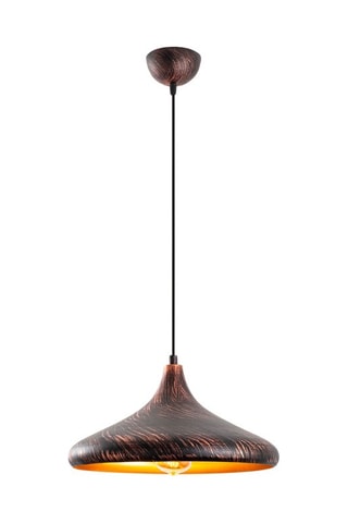 Hanglamp - Zwart en Koperkleurig - 40 W