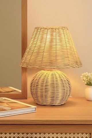 Lampe à poser en bambou BRZ - Beige - 40 W