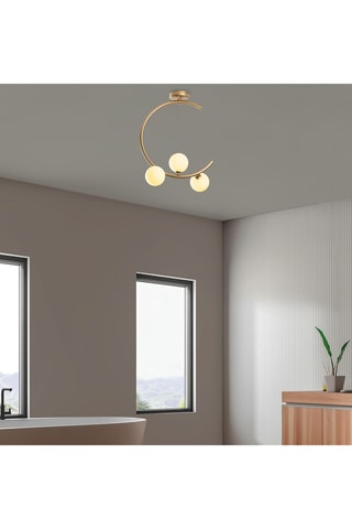 Hanglamp - Goudkleurig en Wit - 3 x 10 W