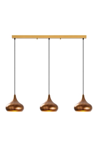 Suspension Muba - Noir et doré rose - 3 x 40 W