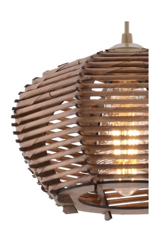 Bamboe Hanglamp Barlas - Bronskleurig - 45 - 60 W