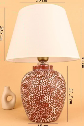 Lampe à poser en céramique - Marron - 40 W