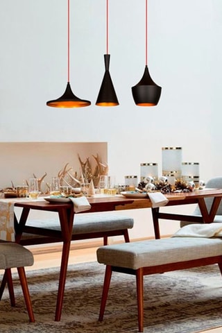 Hanglamp Elmas  - Zwart - 3 x 100 W