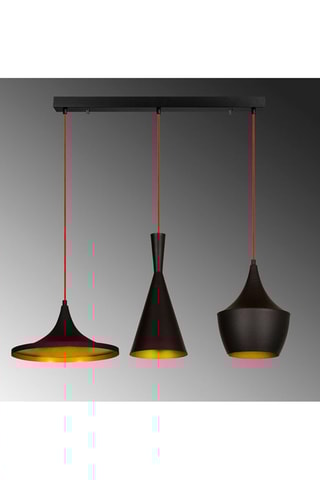 Hanglamp Elmas  - Zwart - 3 x 100 W