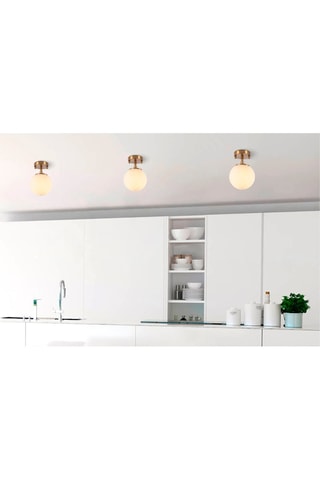 Plafondlamp - Goudkleurig en Geel - 15 W