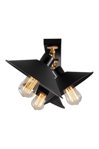 Plafondlamp Berceste - Zwart - 3 x 100 W