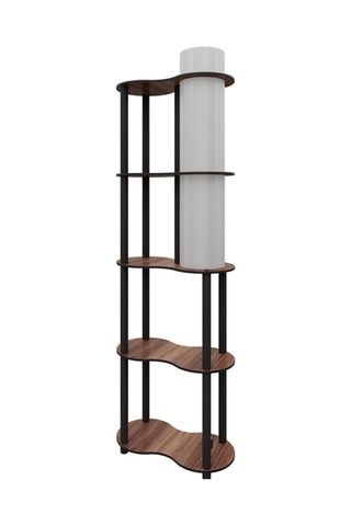 Staanlamp - Walnoothout-imitatie - 40 W - 140 cm