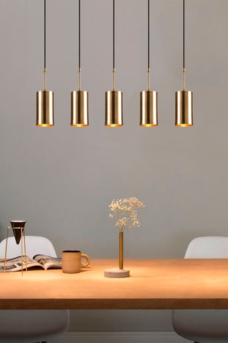 Hanglamp Kem - Goudkleurig en Zwart - 5 x 40 W