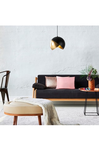 Hanglamp Berceste - Zwart en Goudkleurig - 60 W