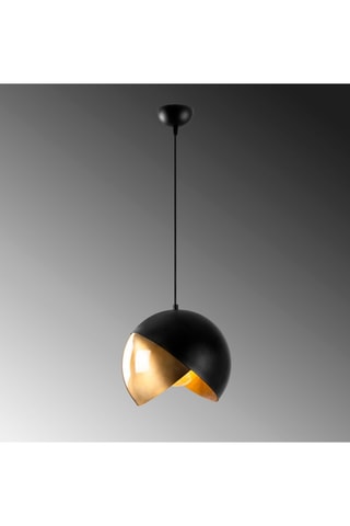 Hanglamp Berceste - Zwart en Goudkleurig - 60 W
