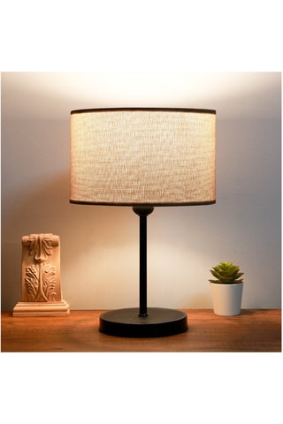 Tafellamp - Beige en Zwart - 60 W