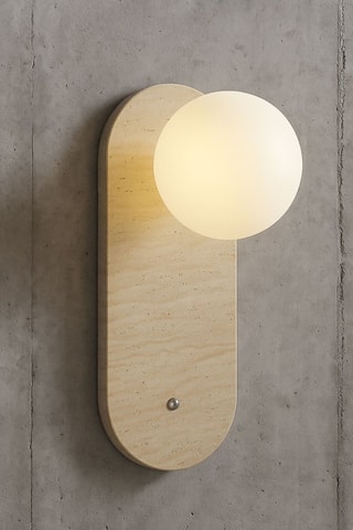 Travertijn Wandlamp - Beige