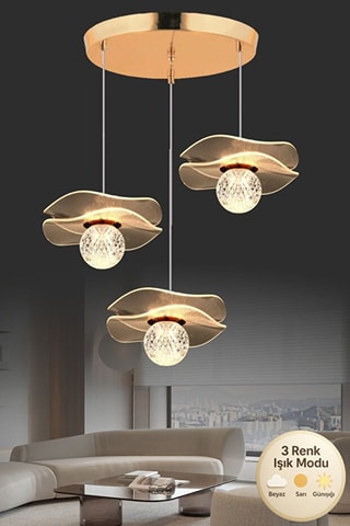 Ledhanglamp - Goudkleurig