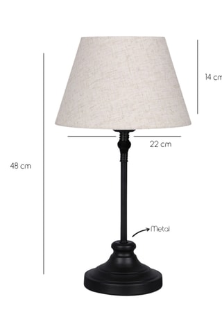 Tafellamp - Zwart en Crèmekleurig - 7-9 W