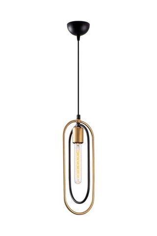 Hanglamp Cerco - Zwart en Goudkleurig - 60 W