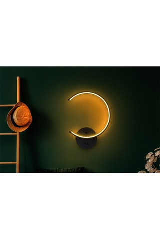 Ledwandlamp Moon - Zwart - 12 W
