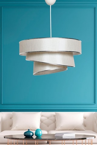 Hanglamp - Lichtgrijs en Zilverkleurig - 60 W