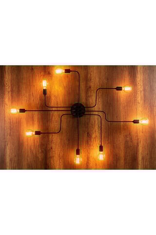 Plafondlamp Truva - Zwart - 8 x 40 W