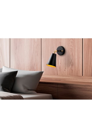 Wandlamp Evander - Zwart - 40 W