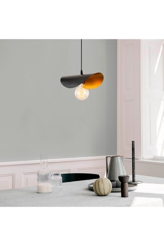 Hanglamp Sivani - Zwart en Goudkleurig - 100 W