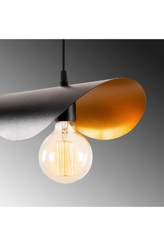 Hanglamp Sivani - Zwart en Goudkleurig - 100 W