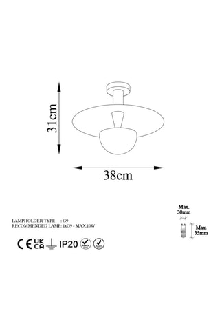Plafondlamp Kurt - Goudkleurig - 10 W
